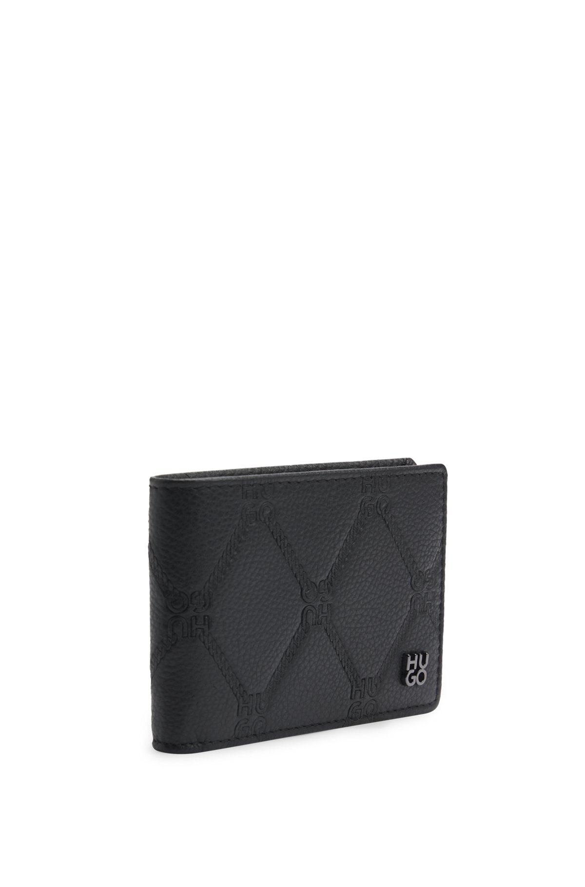 NAPPA-LEATHER WALLET WITH ALL-OVER STACKED LOGOS - 4