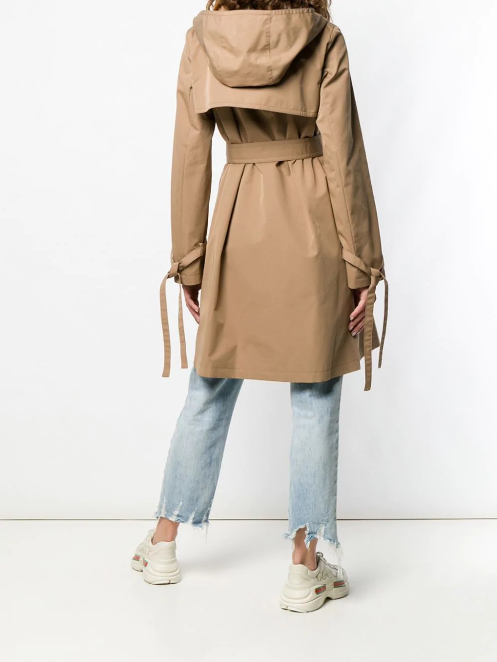 hooded trench coat - 4