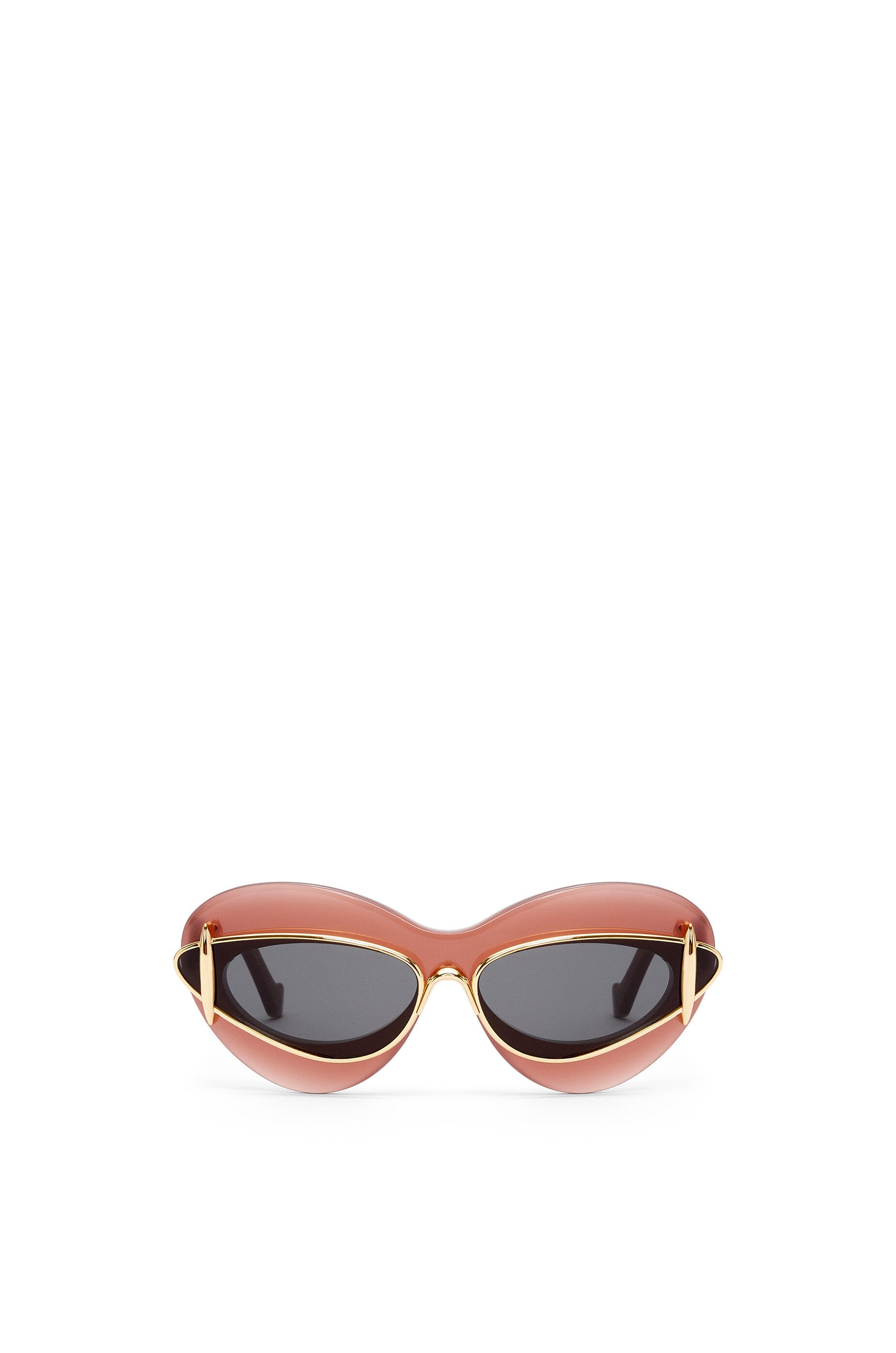Cateye double frame sunglasses in acetate and metal - 1