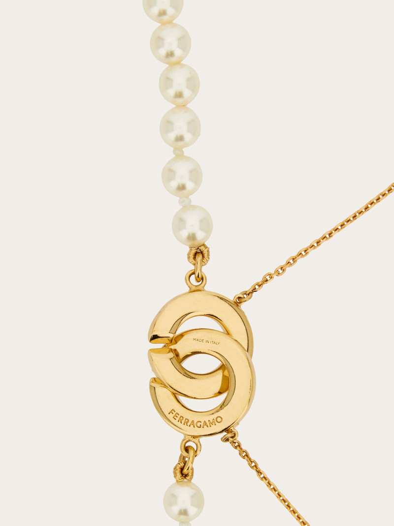 FERRAGAMO Double strand necklace with pearls outlook