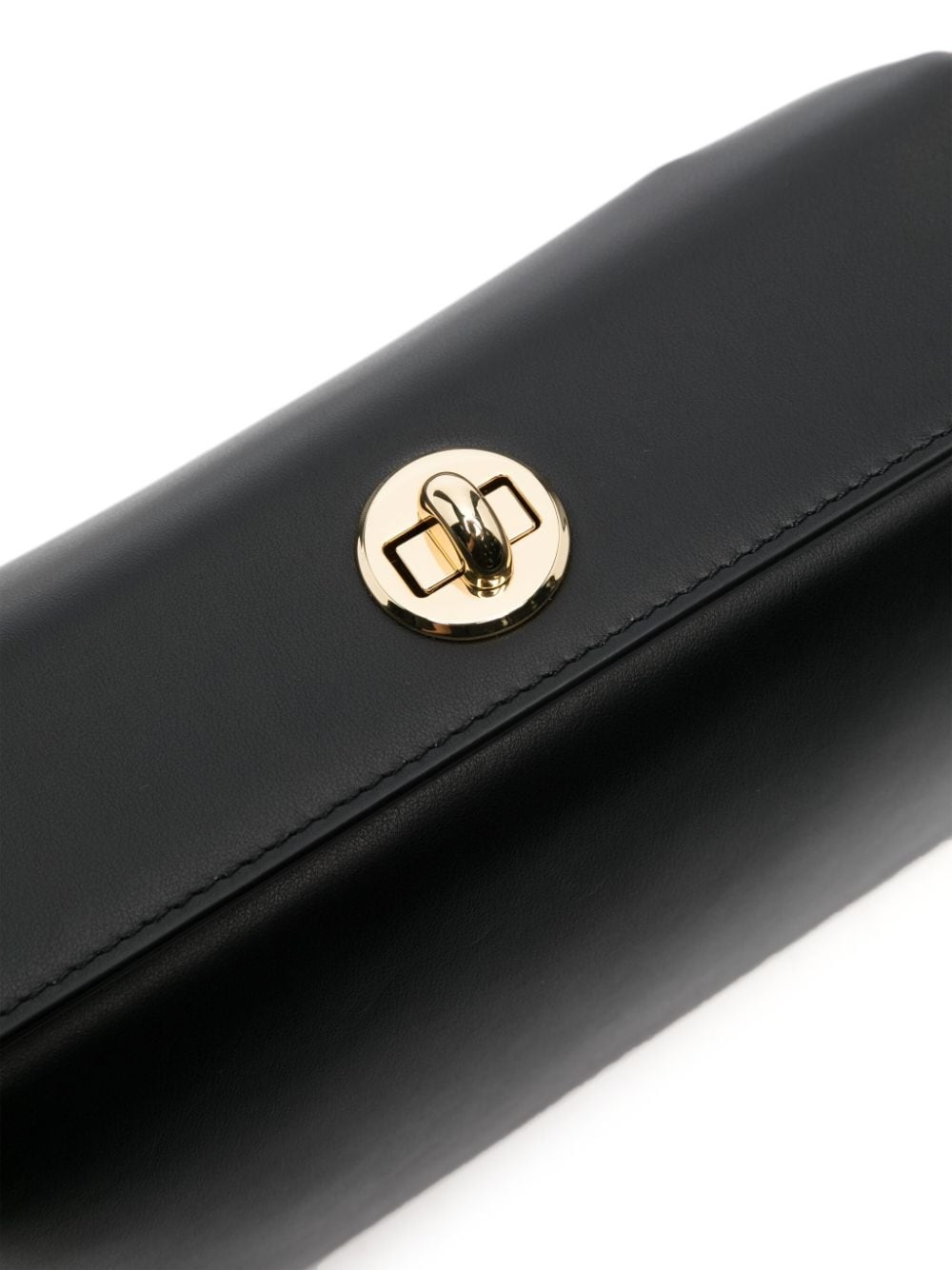 twist-lock leather shoulder bag - 4