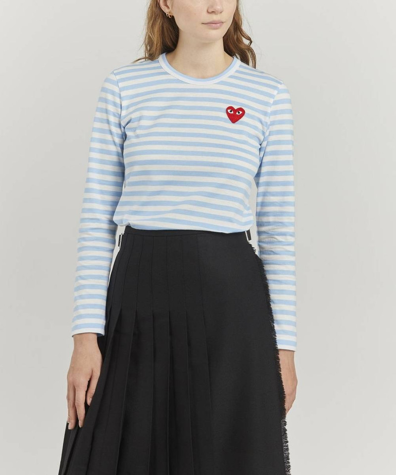 Comme des Garçons PLAY Striped Long-Sleeve T-Shirt outlook