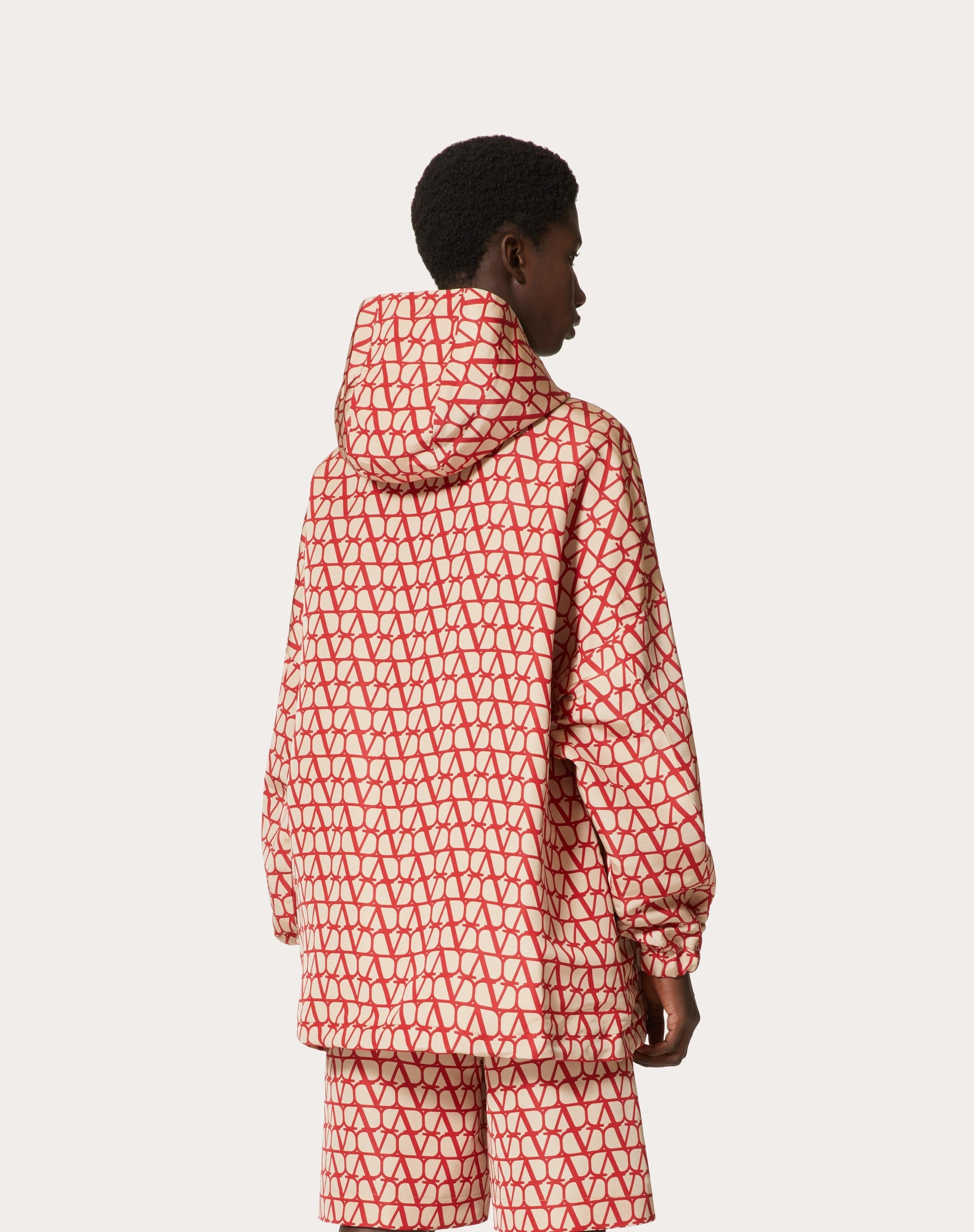 SILK FAILLE ANORAK WITH ALL-OVER TOILE ICONOGRAPHE PRINT - 4