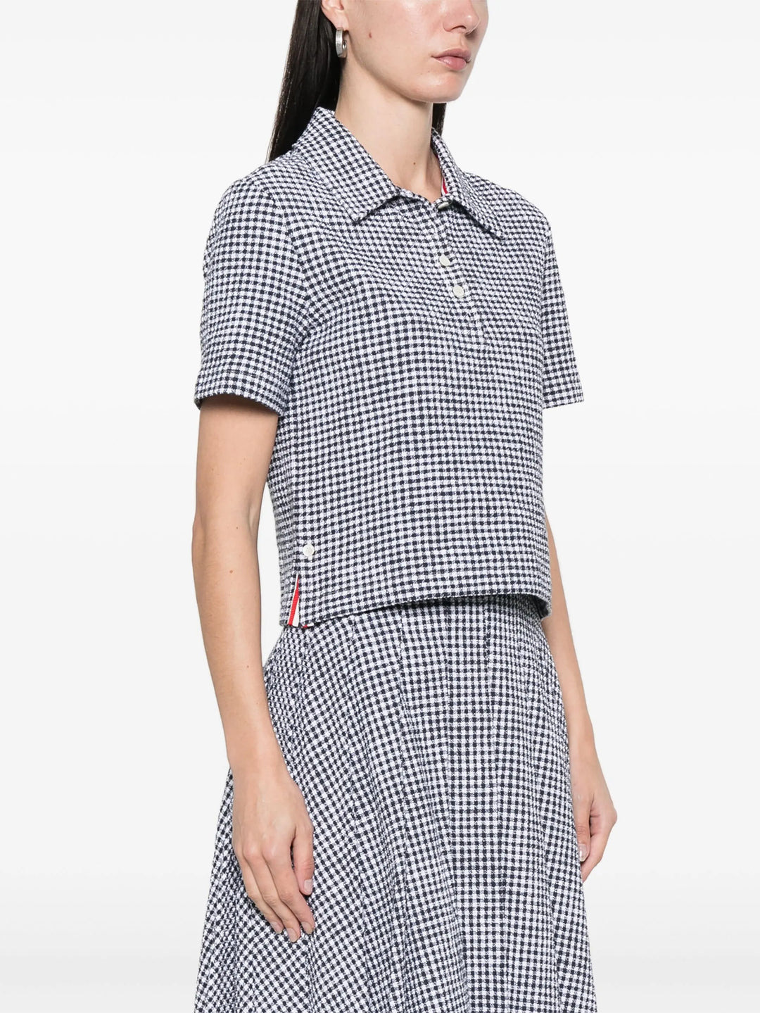 Gingham Cotton Tweed Polo Women - 3