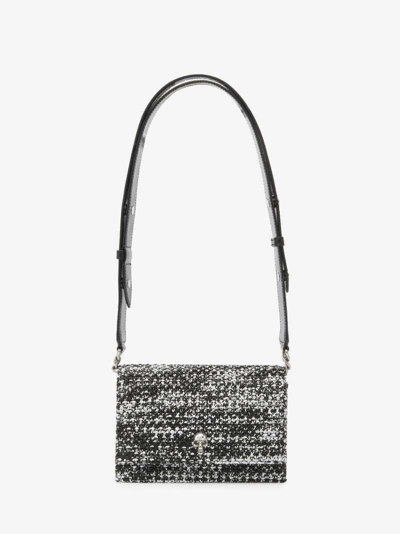 Women's The Biker Small Skull Bag in Black/white 5