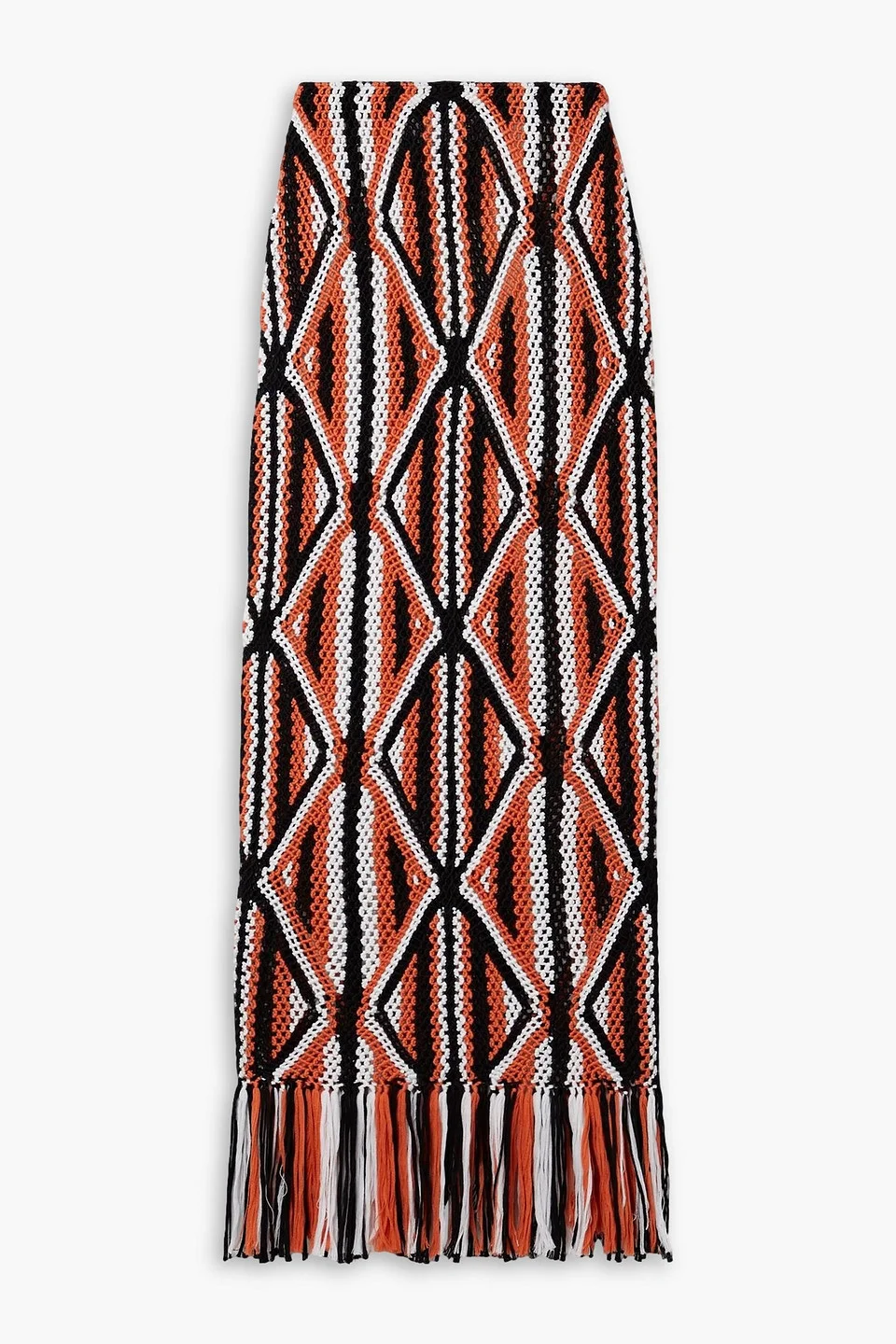 Estes fringed crocheted wool maxi skirt - 1