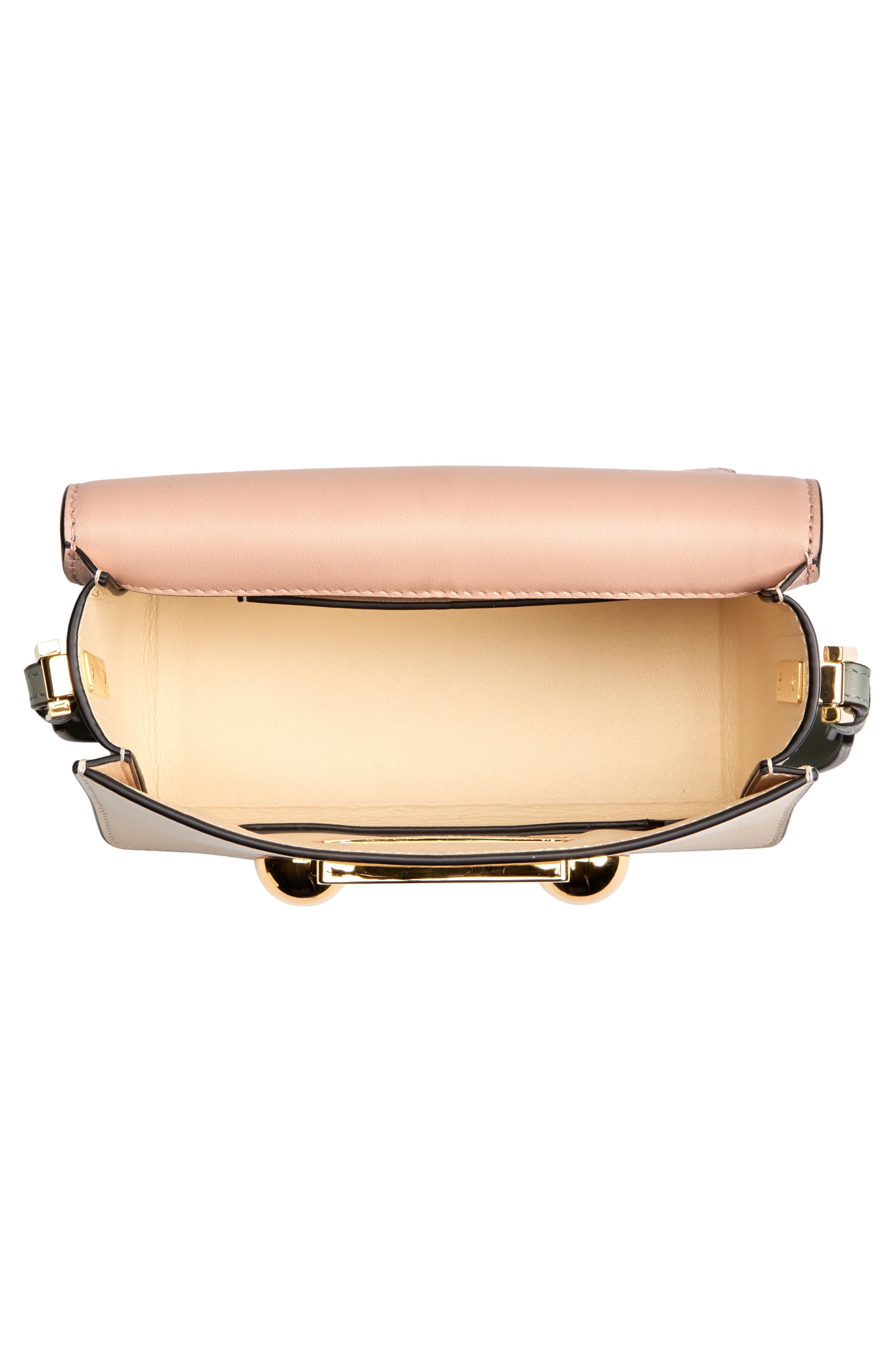 Marni Mini Trunkaroo Colorblock Leather Shoulder Bag in Camelia/shell/storm at Nordstrom - 4