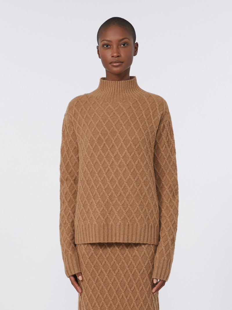 MOLI Camel-yarn high-neck jumper 3