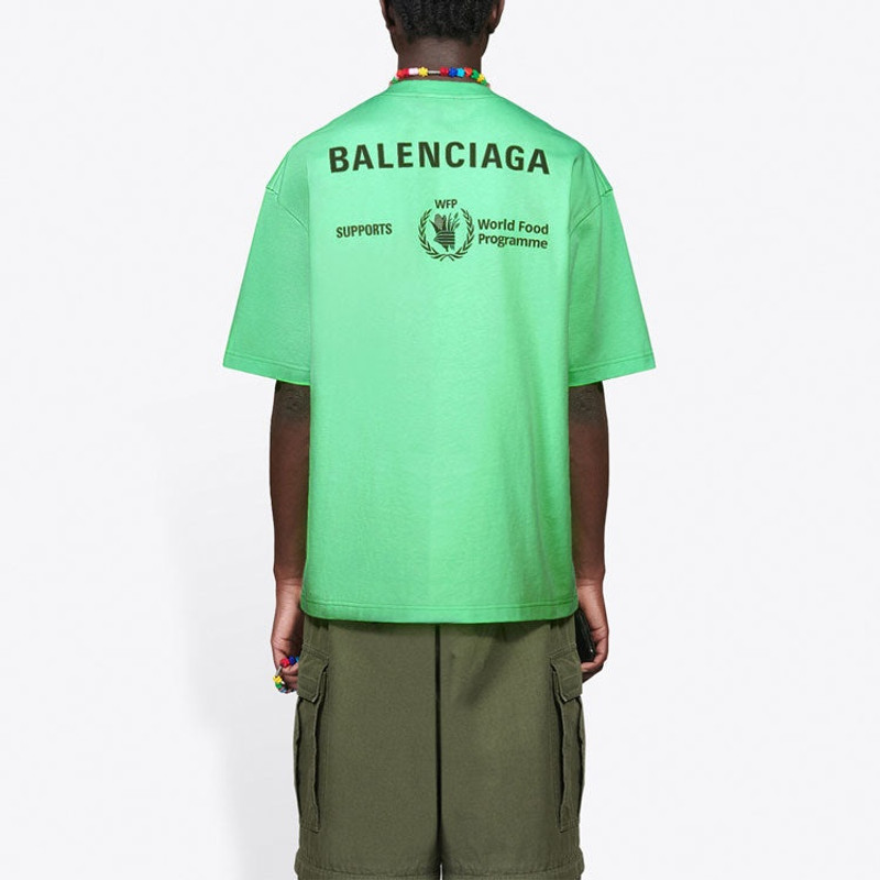 Balenciaga x WFP T-Shirt Medium Fit 'Green' 612966THV844162 4