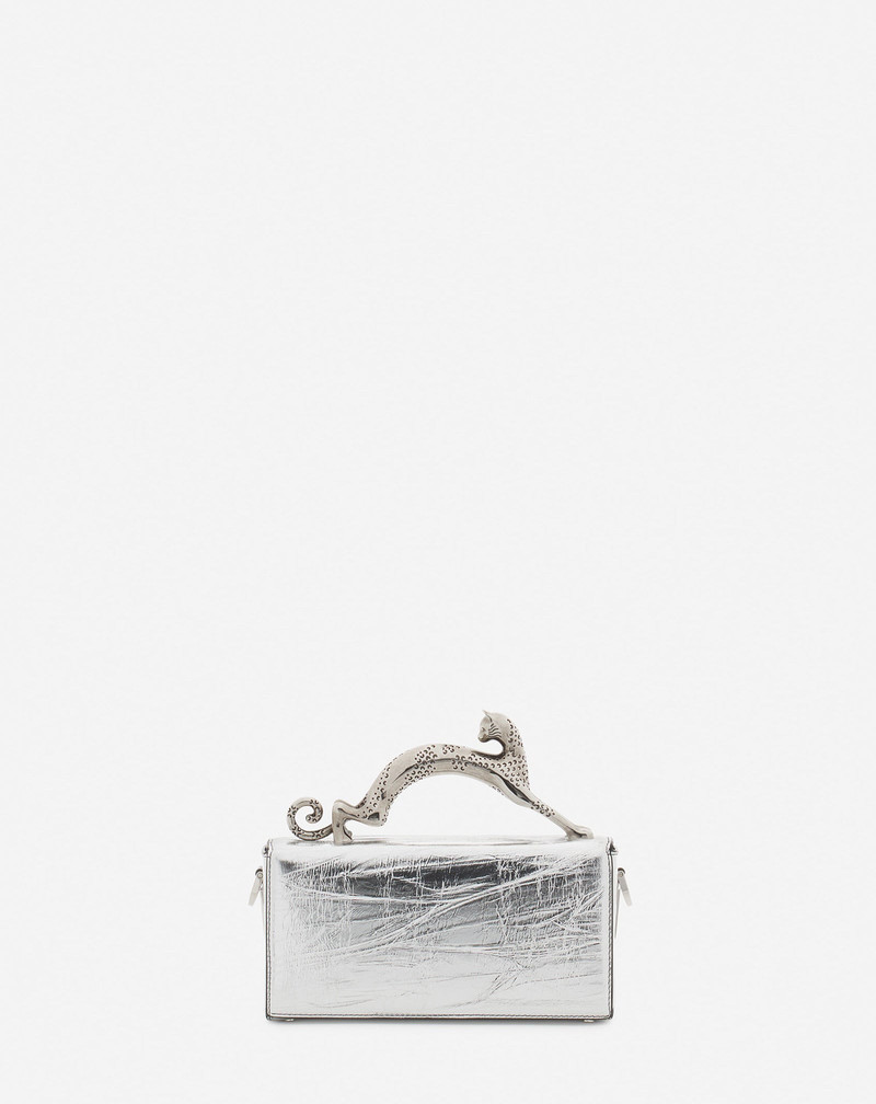 NANO PENCIL CAT BAG IN METALLIC LEATHER 4