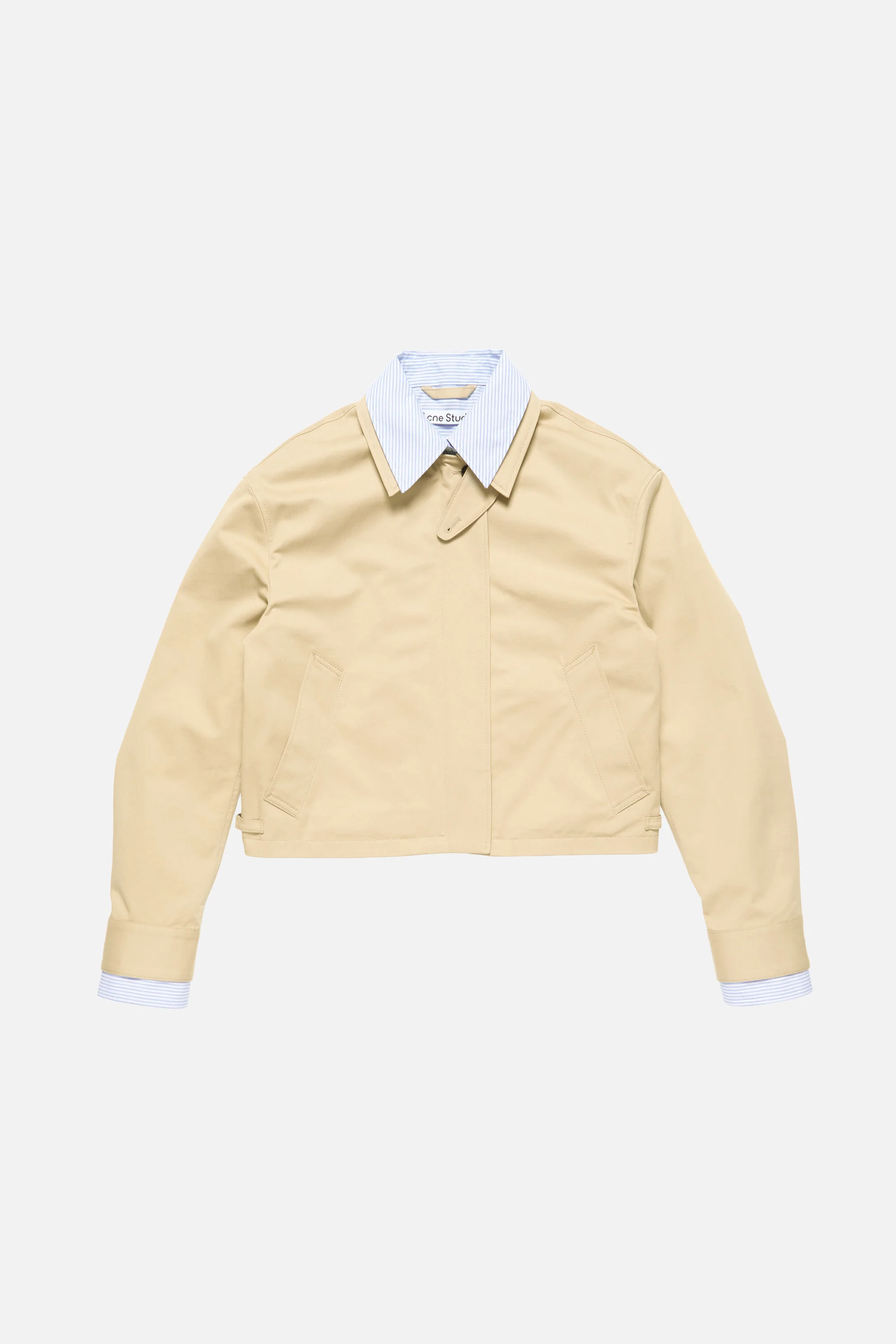 Layered twill jacket - Pale beige - 1