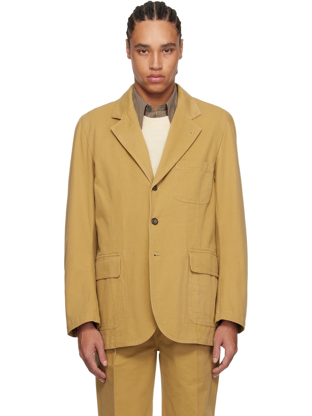 Tan Vintage Wash Cotton Games Mk. I Blazer - 1