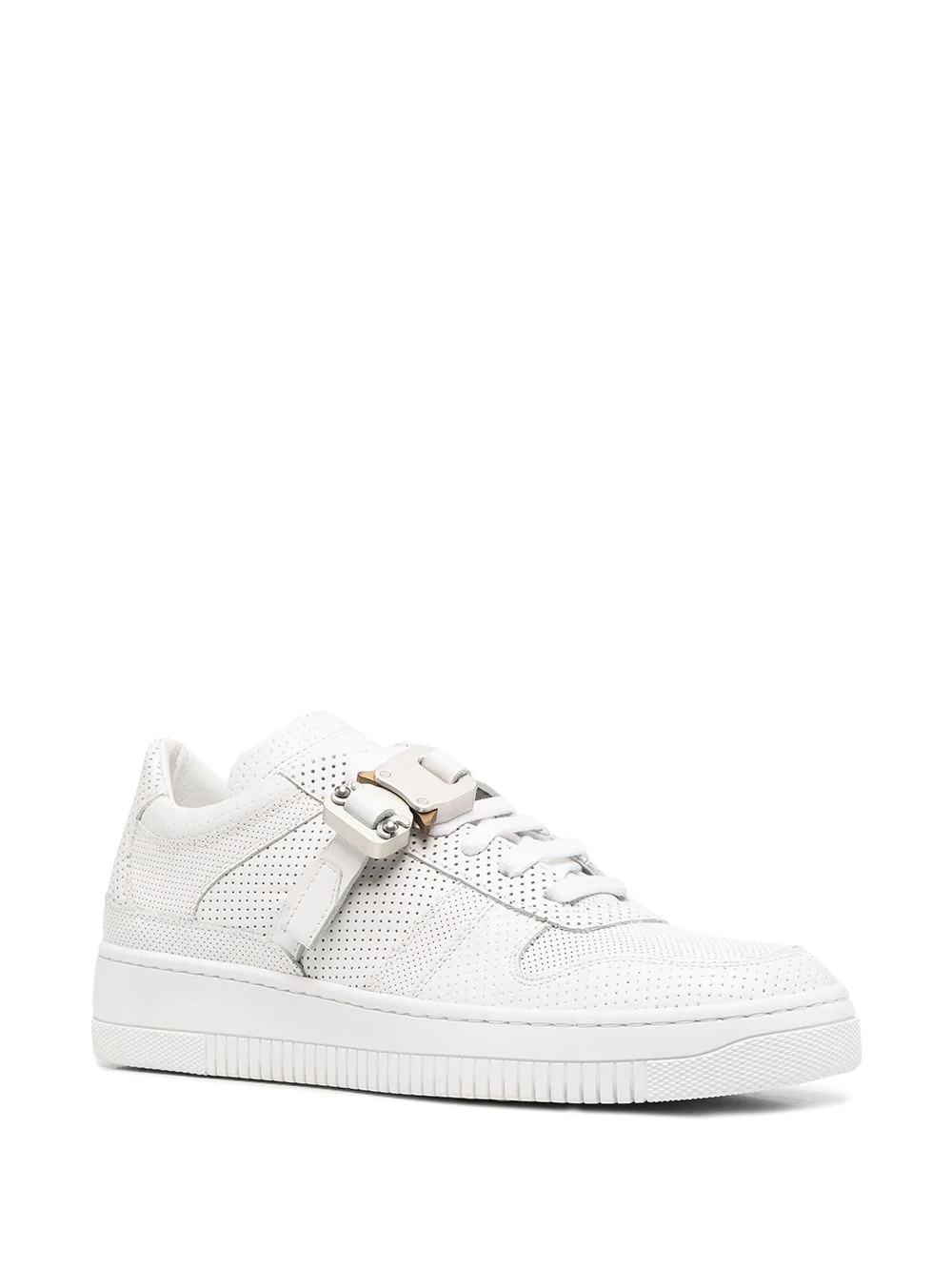 perforated buckled-detail sneakers - 2