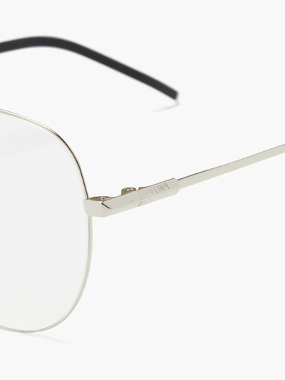 FENDI Stainless-steel aviator glasses outlook