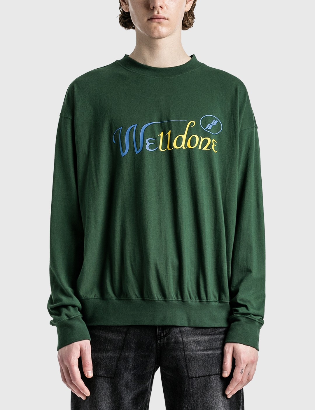 MIX COLOR CURSIVE LOGO SWEATSHIRT - 3