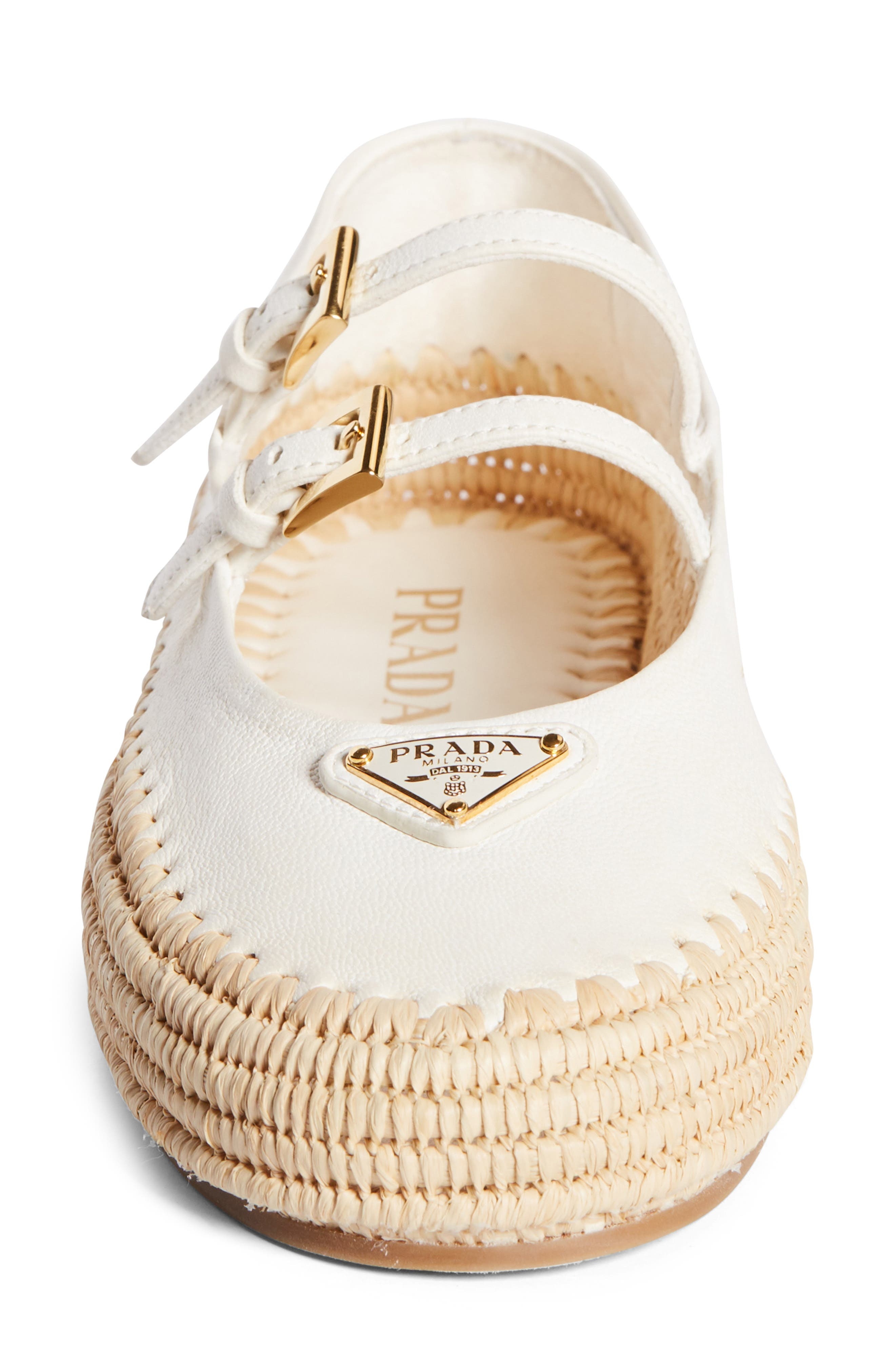 Prada Platform Espadrill Mary Jane in Avorio at Nordstrom - 4