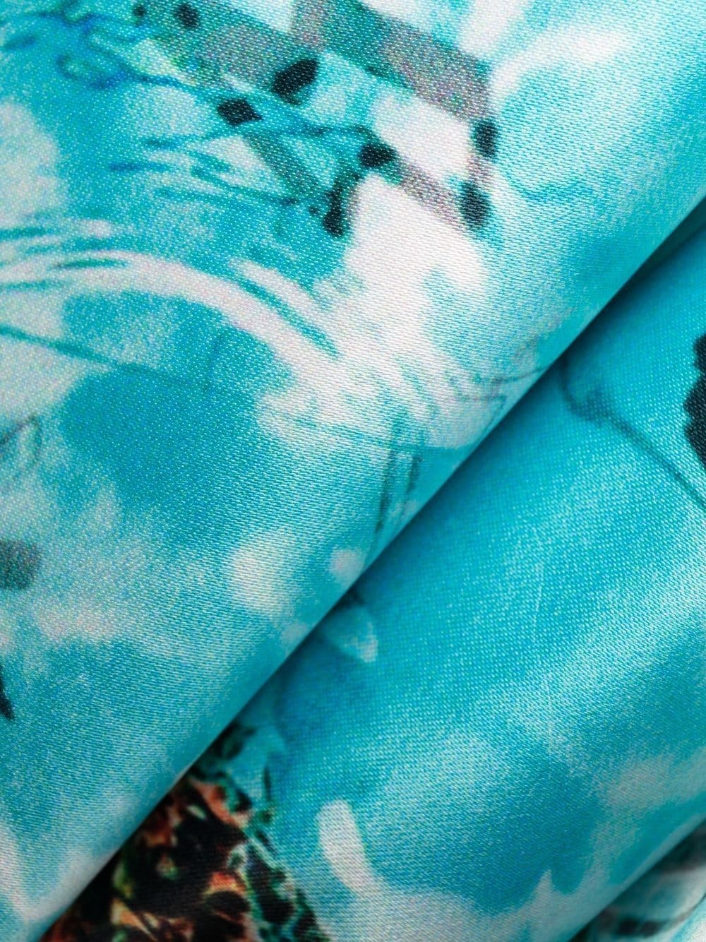 Duchesse pineapple skies-print mini dress - 7