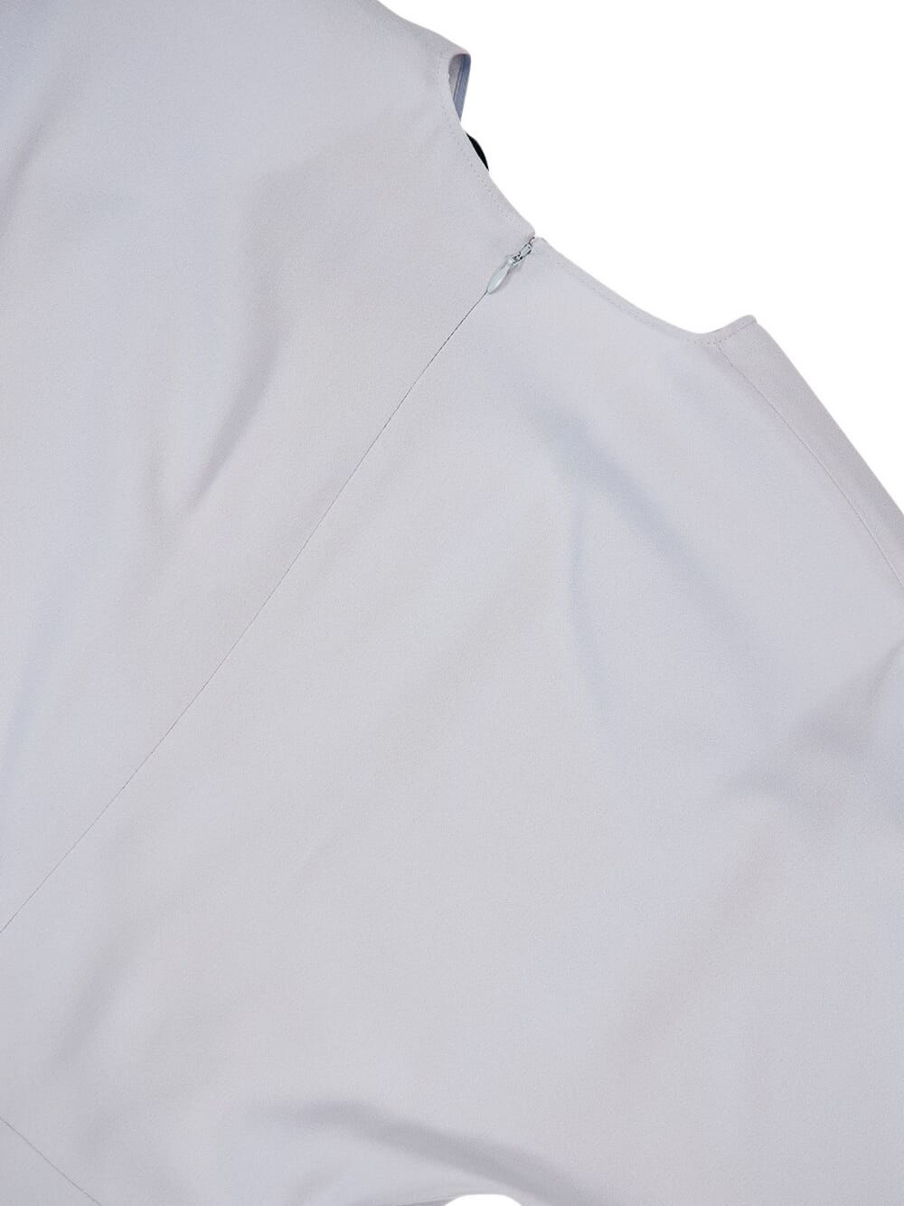 satin draped-front midi dress - 3