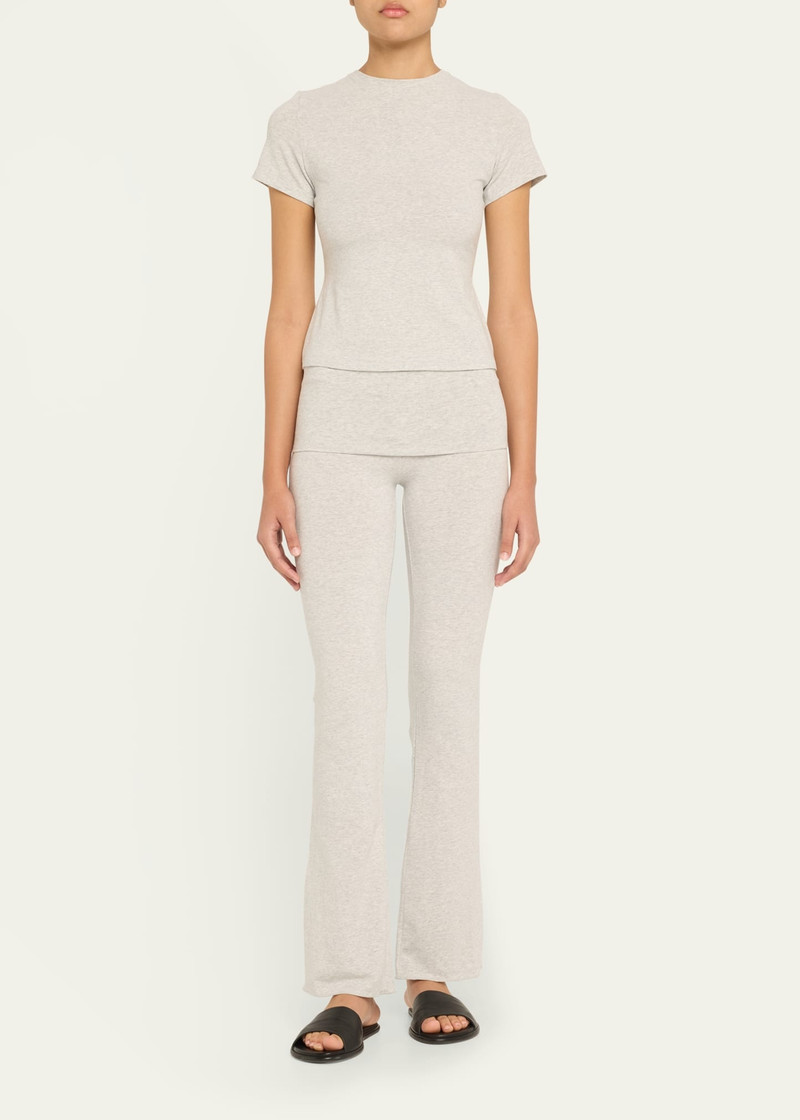 SKIMS Cotton Jersey Foldover Flare-Leg Pants outlook