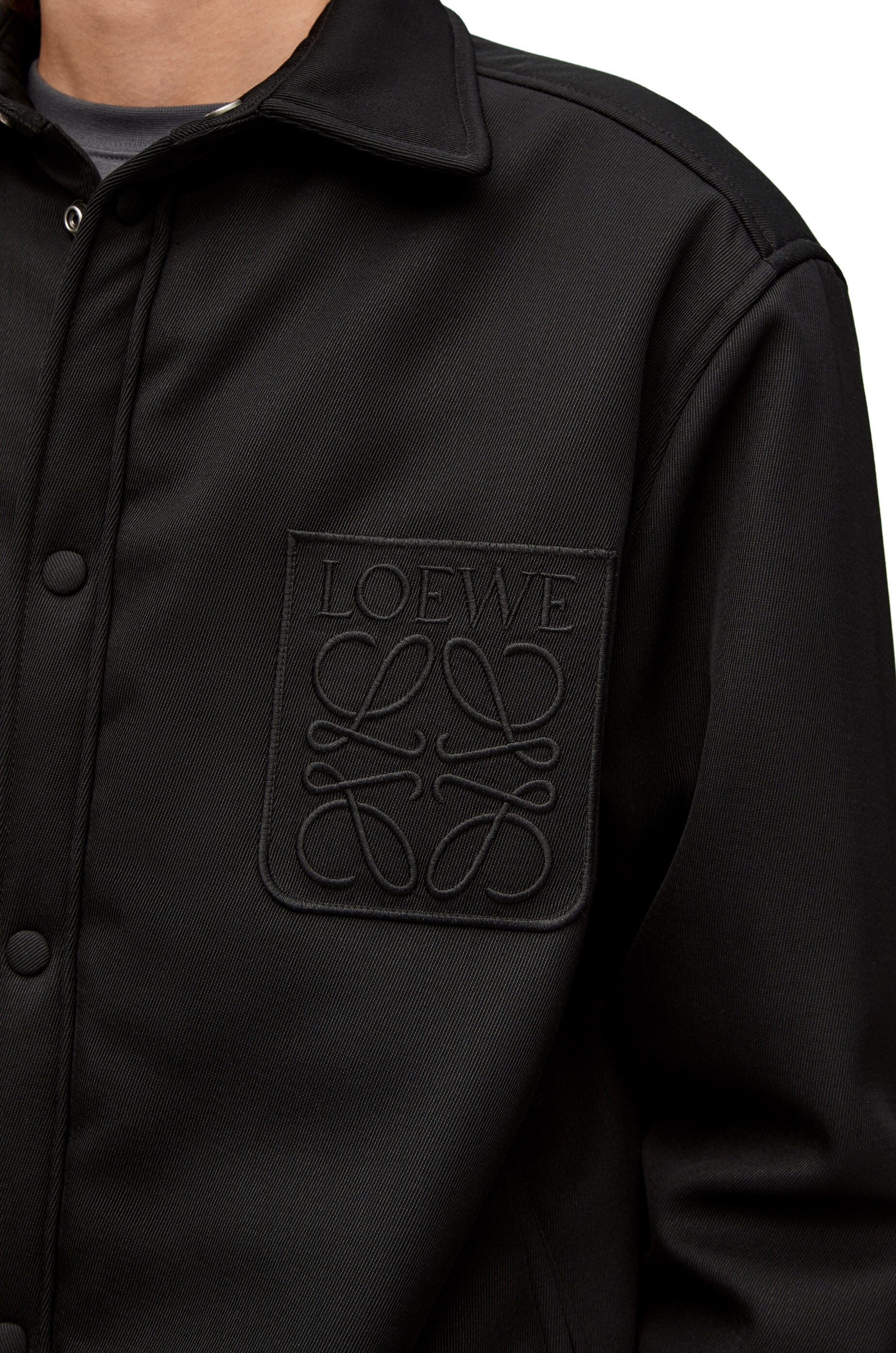 Padded overshirt in wool - 5