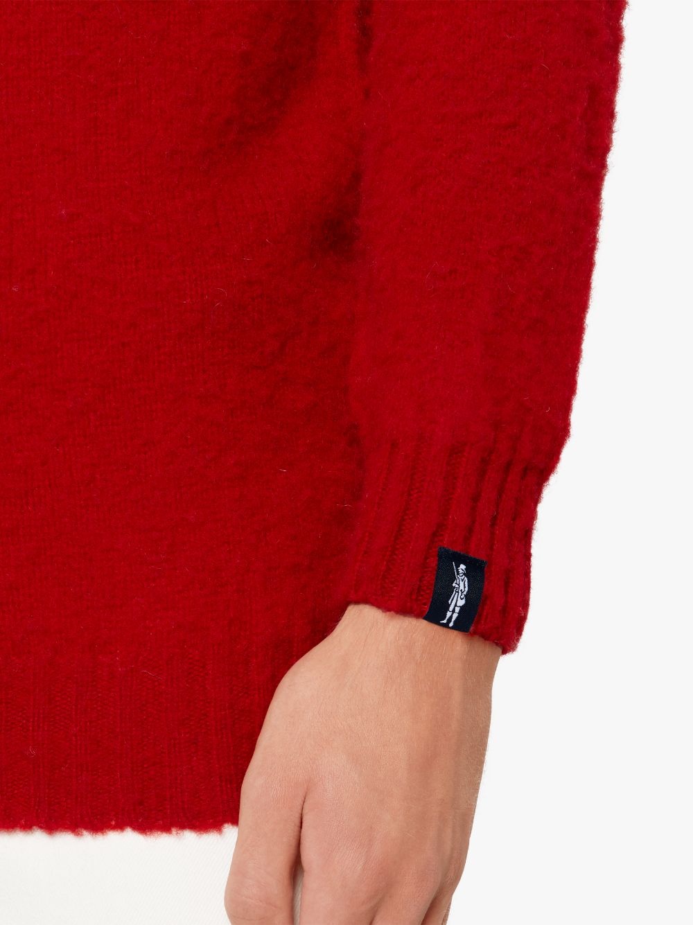 HUTCHINS PATCH RED WOOL CREW NECK SWEATER - 6