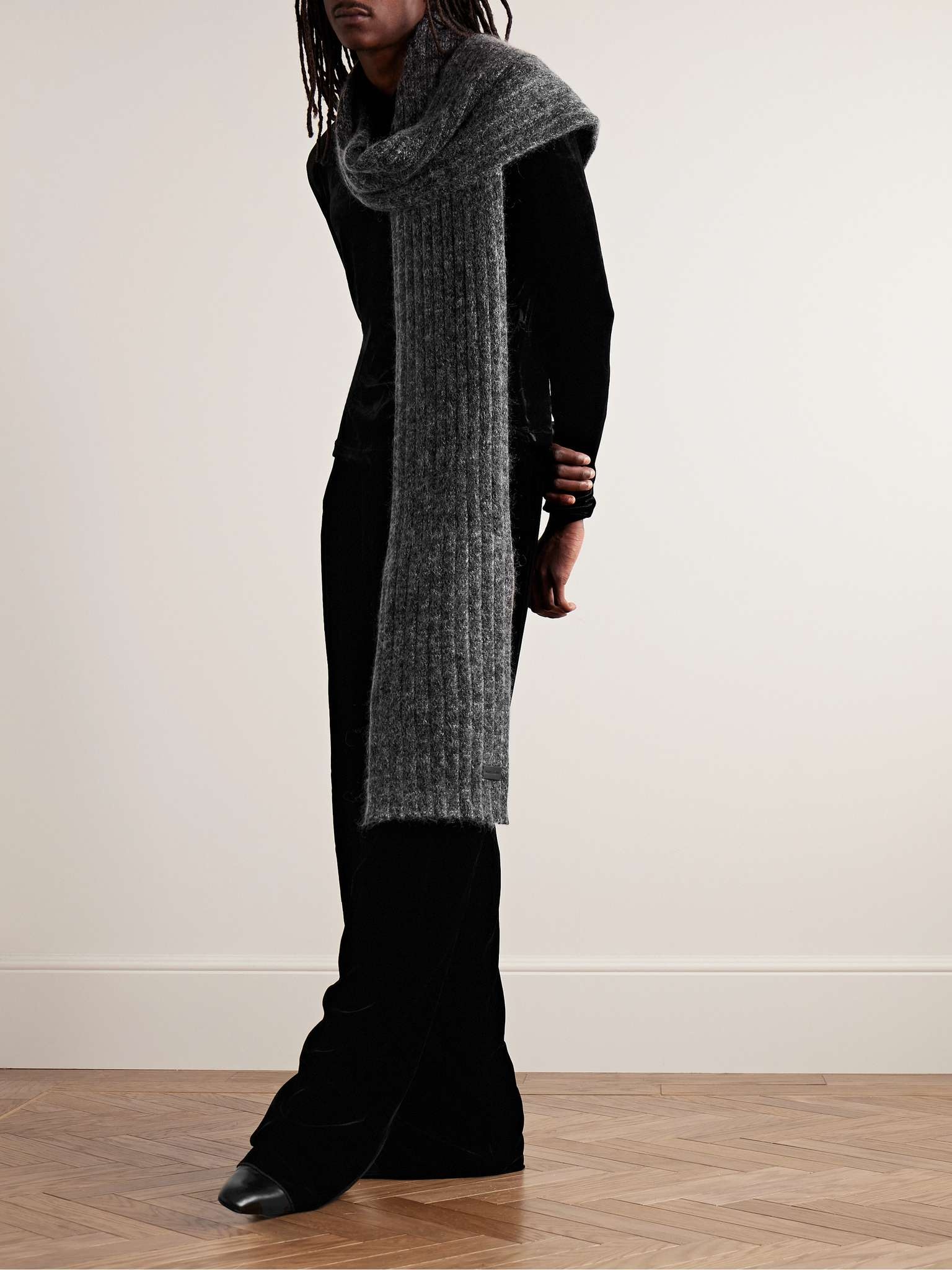 Ribbed Wool-Blend Scarf - 4