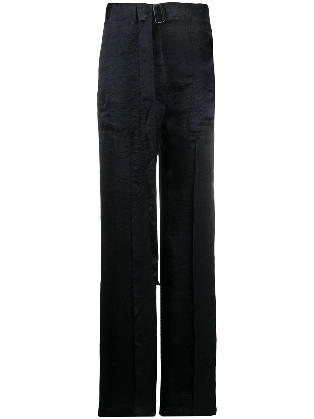 straight-leg buckle detail trousers - 1