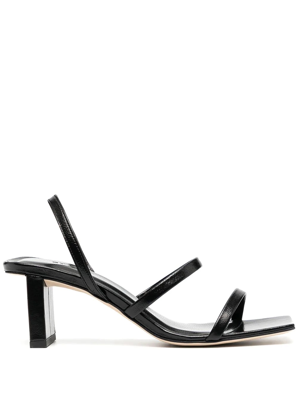 square toe crossover strap sandals - 1