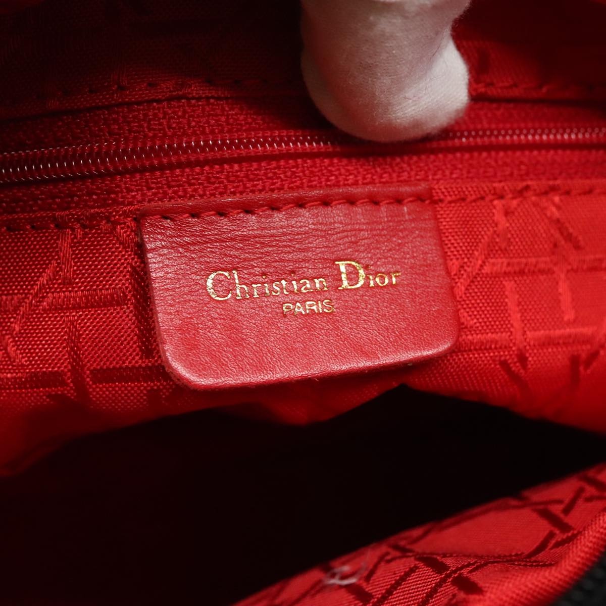 DIOR Canage Hand Bag Nylon Black Gold - 11