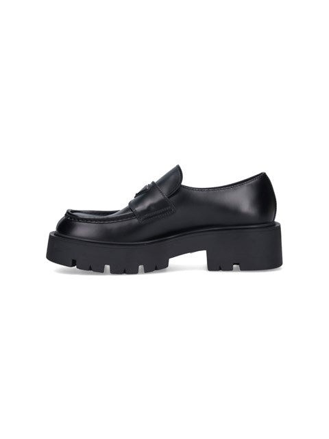 Prada Men Brushed Leather Loafers - 3