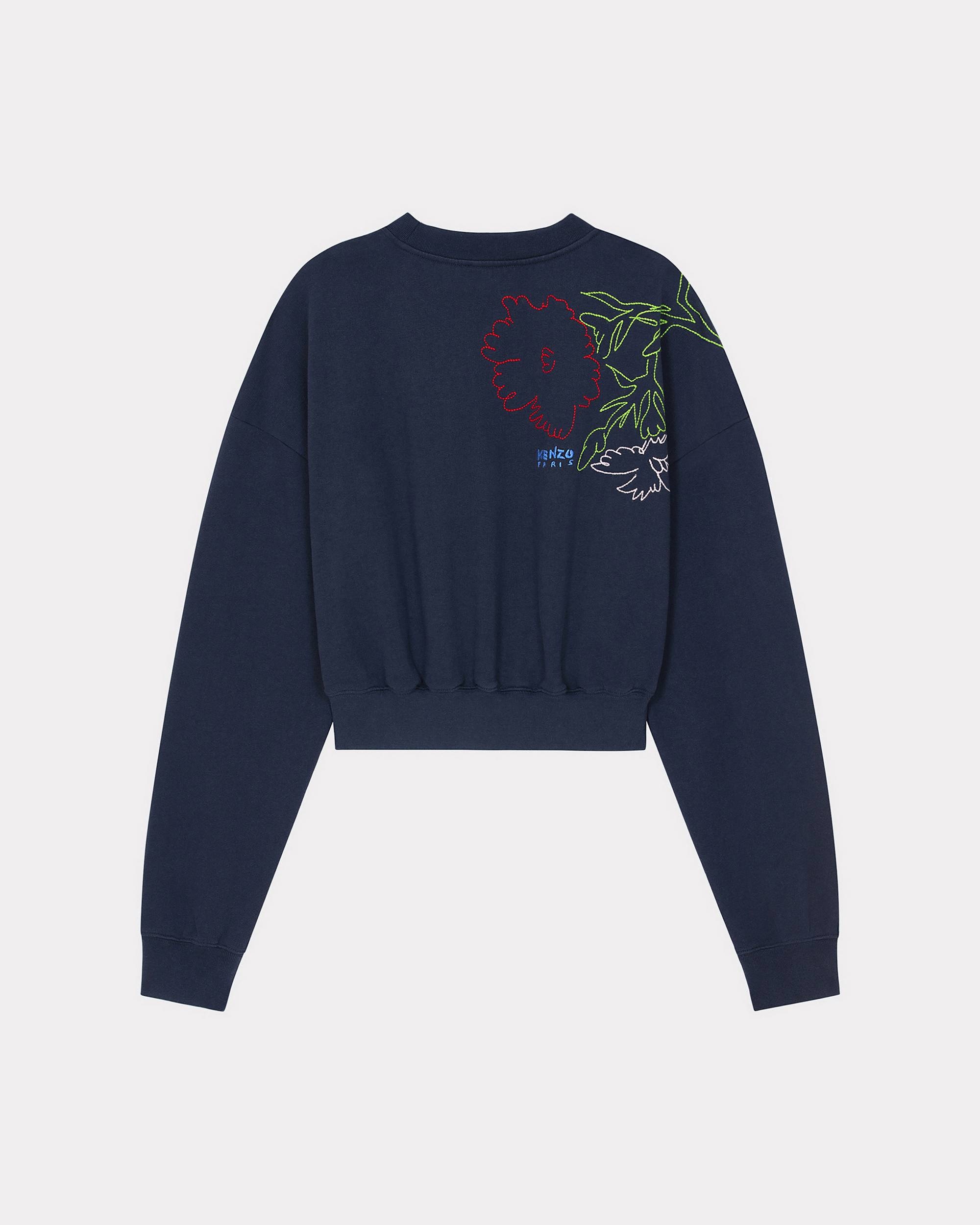 'KENZO Drawn Flowers' embroidered sweatshirt - 2