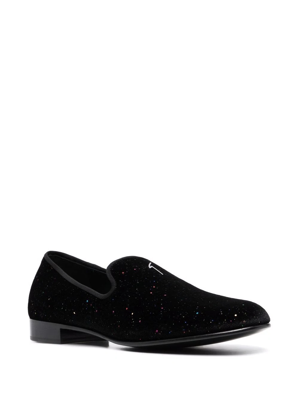 glitter-effect logo loafers - 2