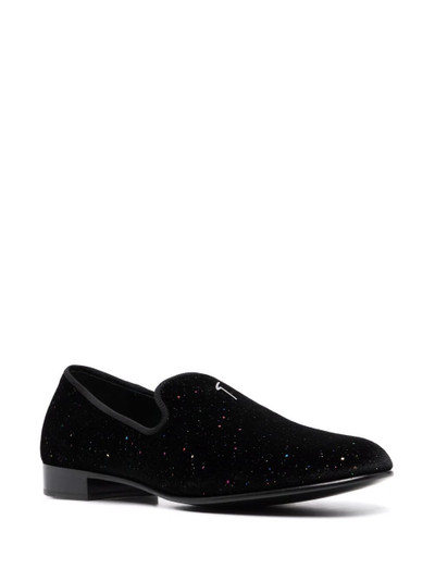 Giuseppe Zanotti glitter-effect logo loafers outlook