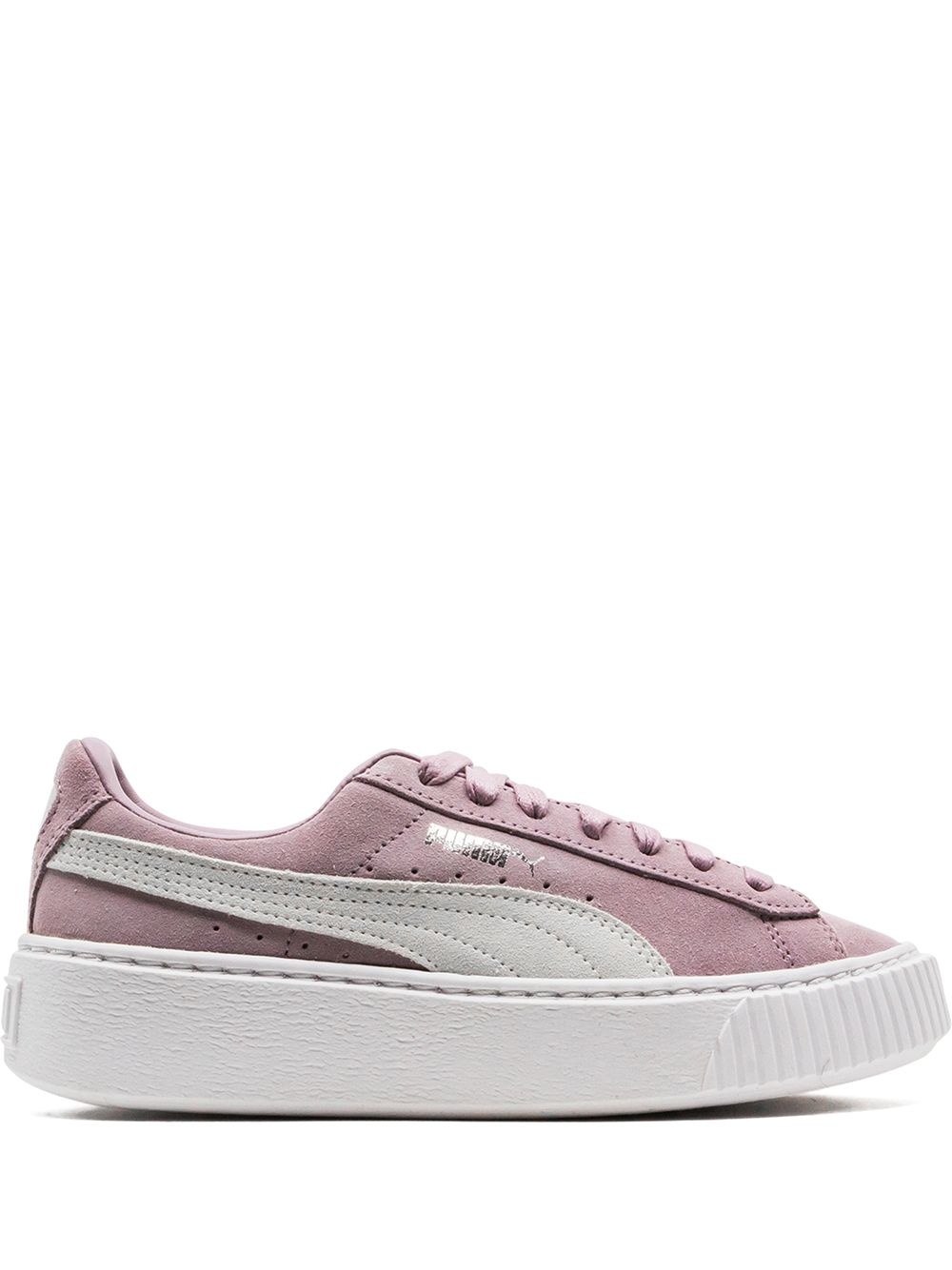 suede platform sneakers - 1