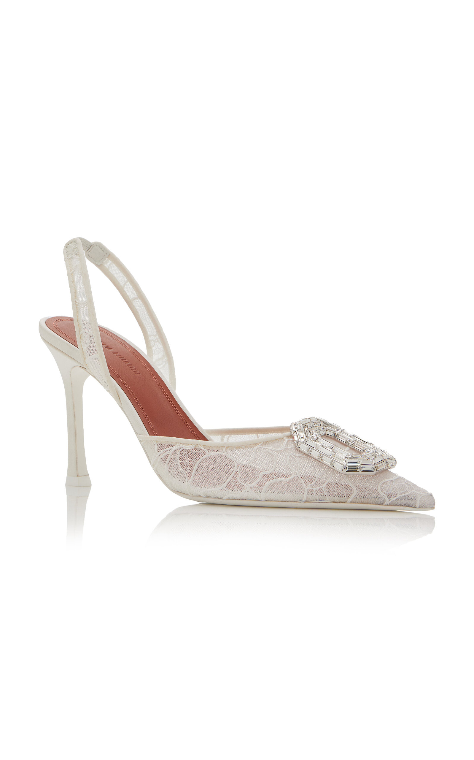 Camelia Lace Slingback Pumps white - 4