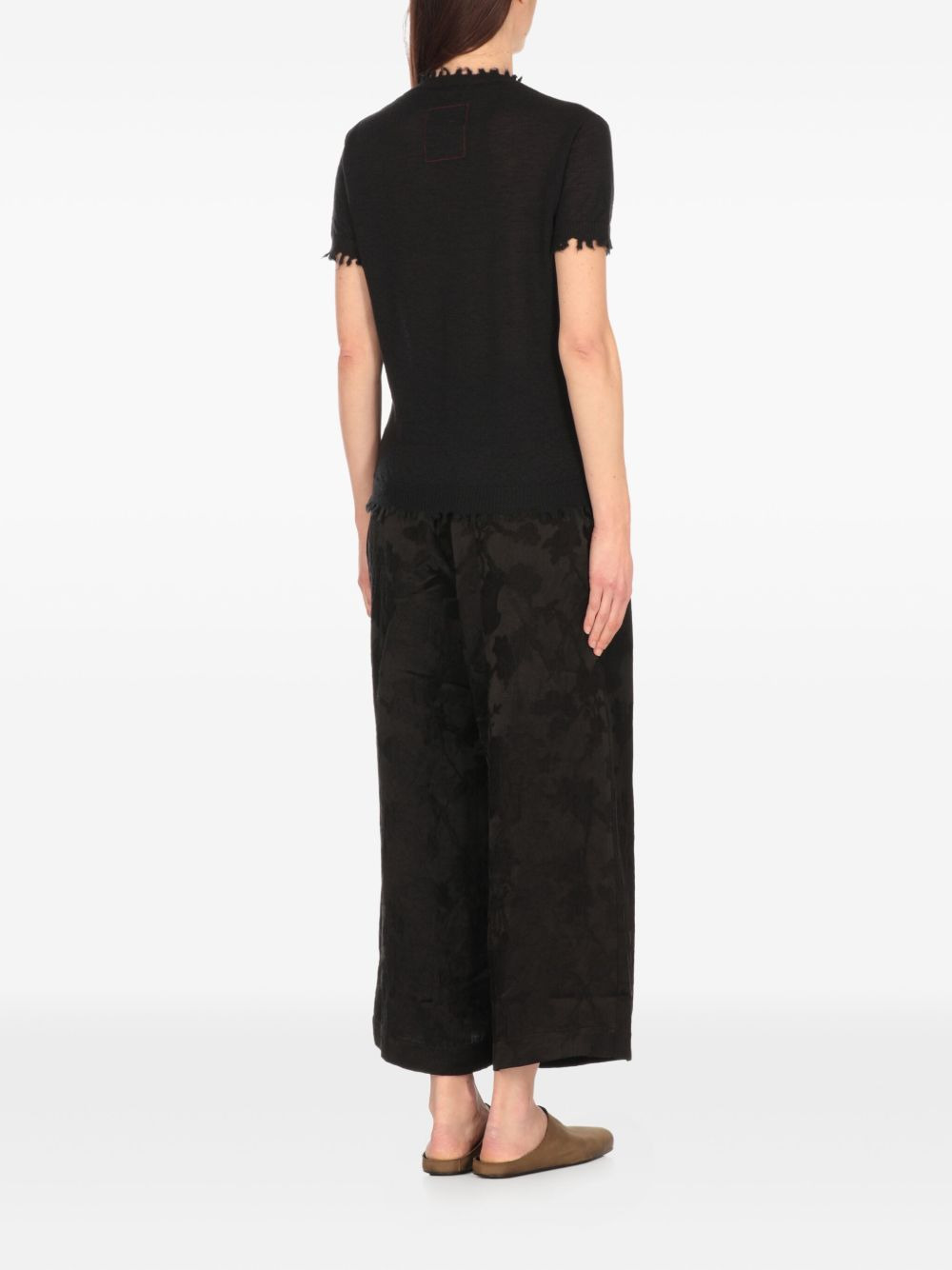 frayed-edge cashmere top - 4