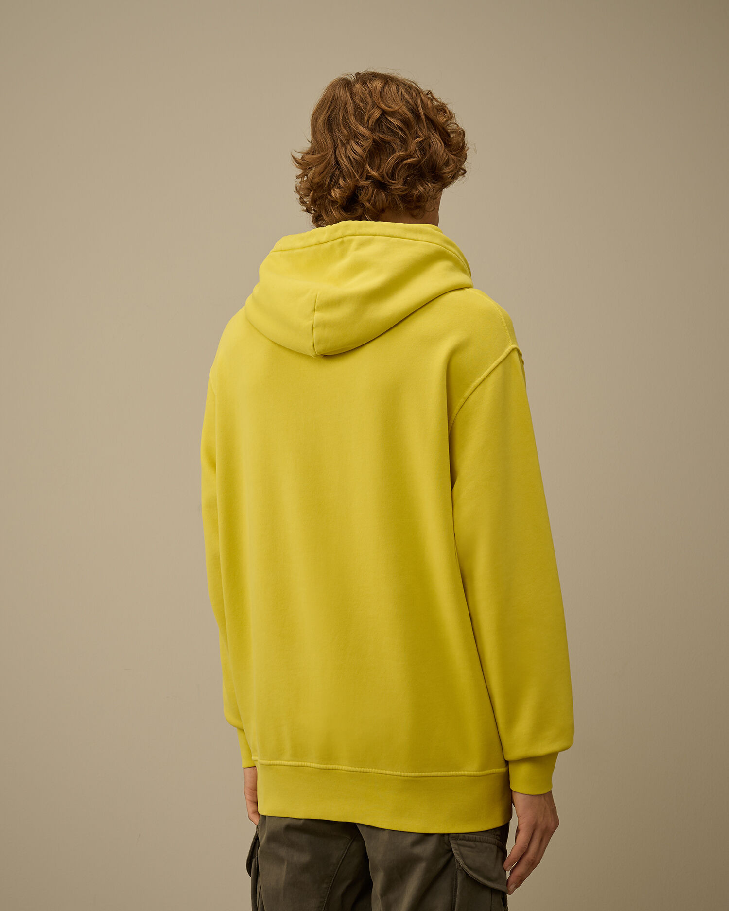 Brushed and Emerized Diagonal Fleece Hooded Logo Sweatshirt - 4