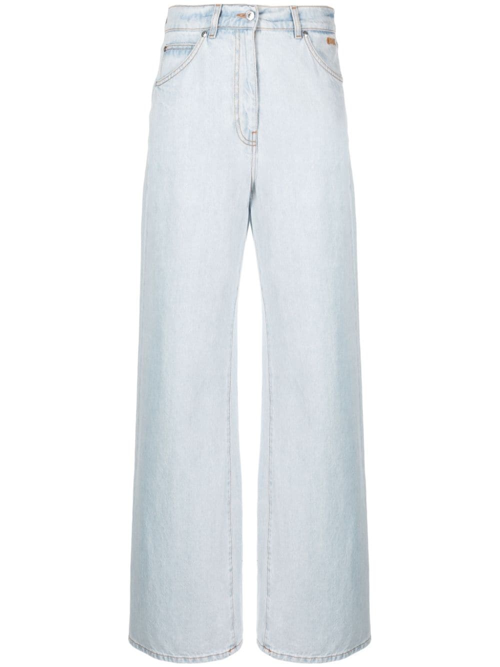 high-rise wide-leg jeans - 1