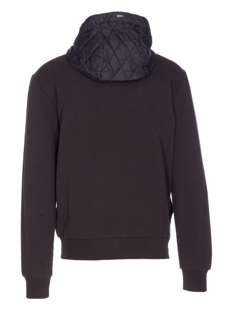 Herno quilted-panel zip-up sweatshirt outlook