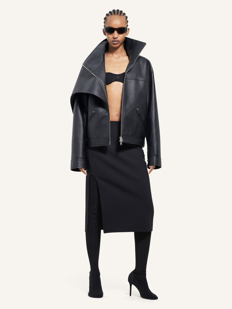 courrèges OVERSIZED LEATHER JACKET outlook