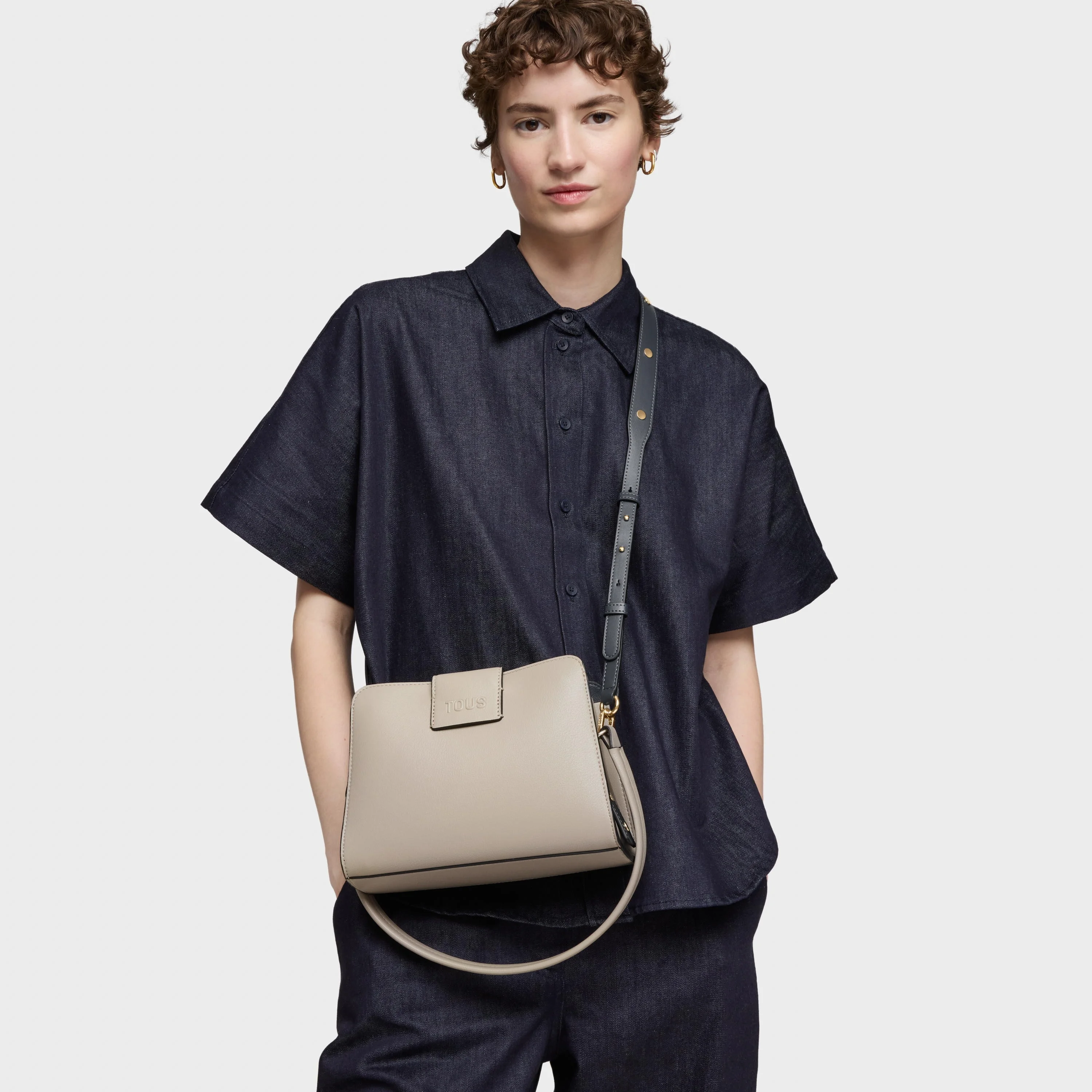Small taupe-colored City bag TOUS Kaos Icon - 1
