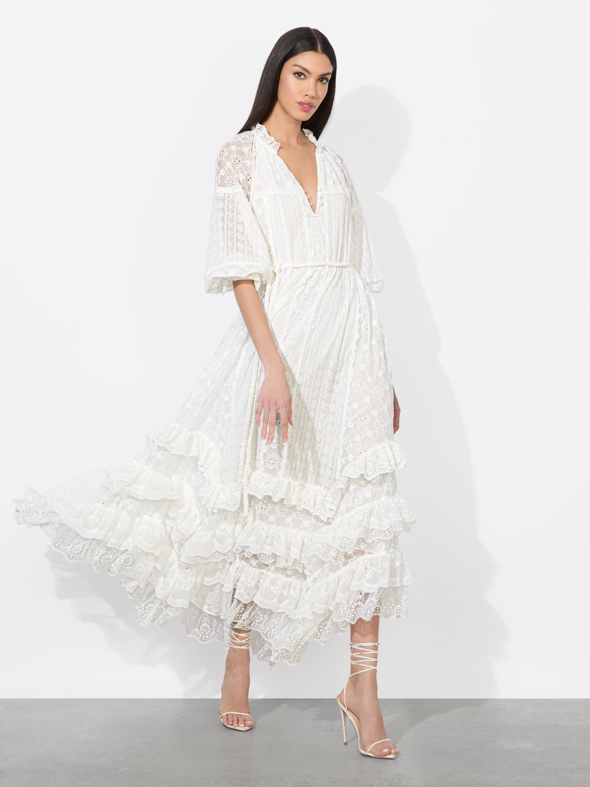 ALYCEN EYELET MAXI DRESS - 6