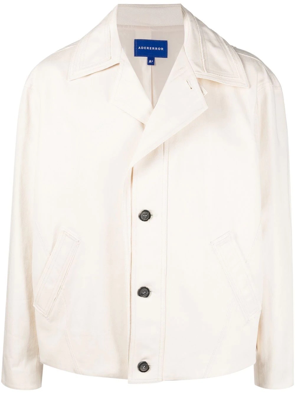 pointed-collar shirt jacket - 1