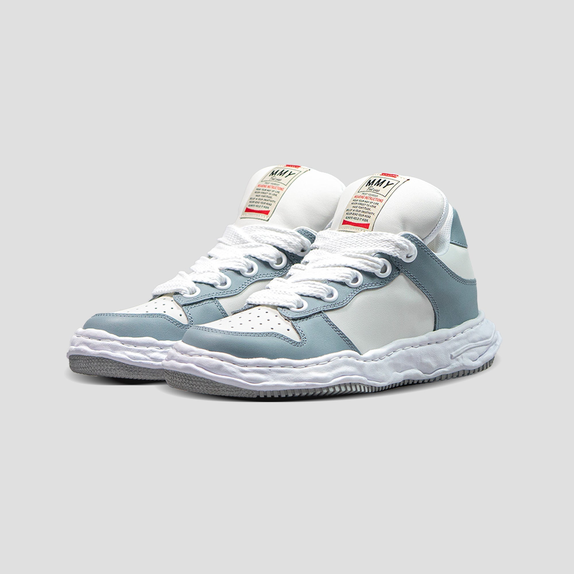 WAYNE OG SOLE LOW-TOP PUFFER LEATHER SNEAKERS - 2