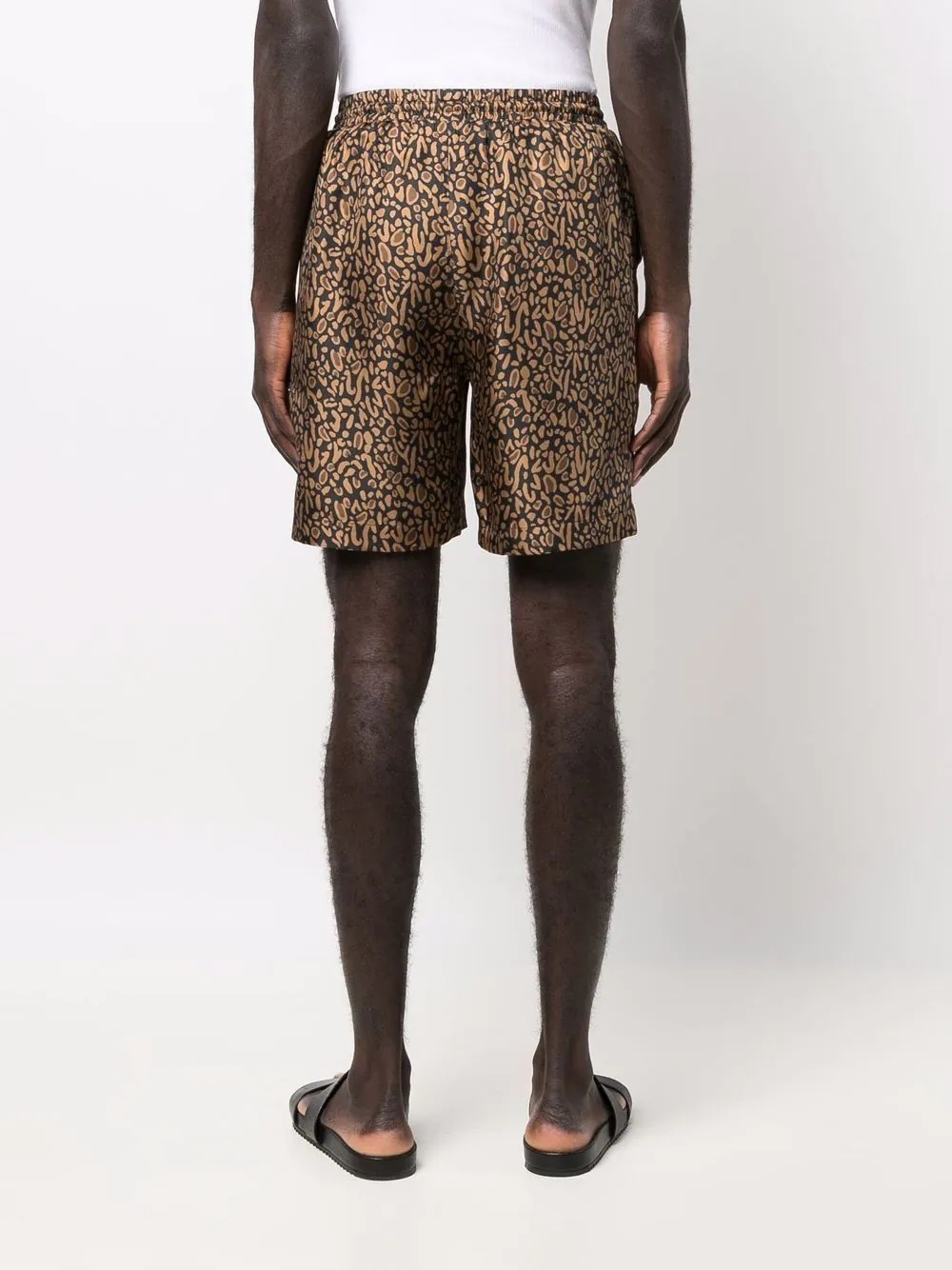 animal-print shorts - 4