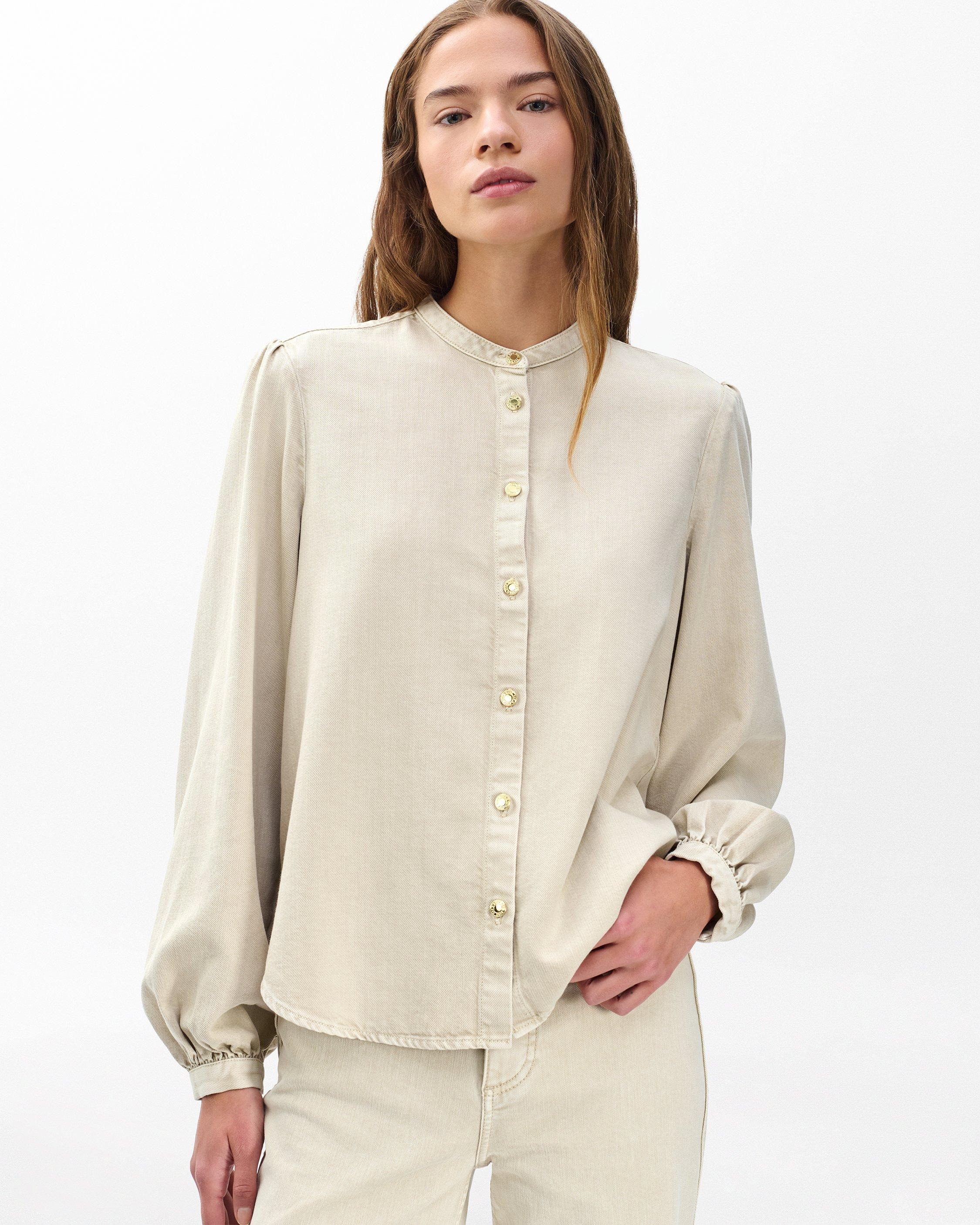 Sandra Denim Blouse
Ultra Featherweight in Sandstone - 2