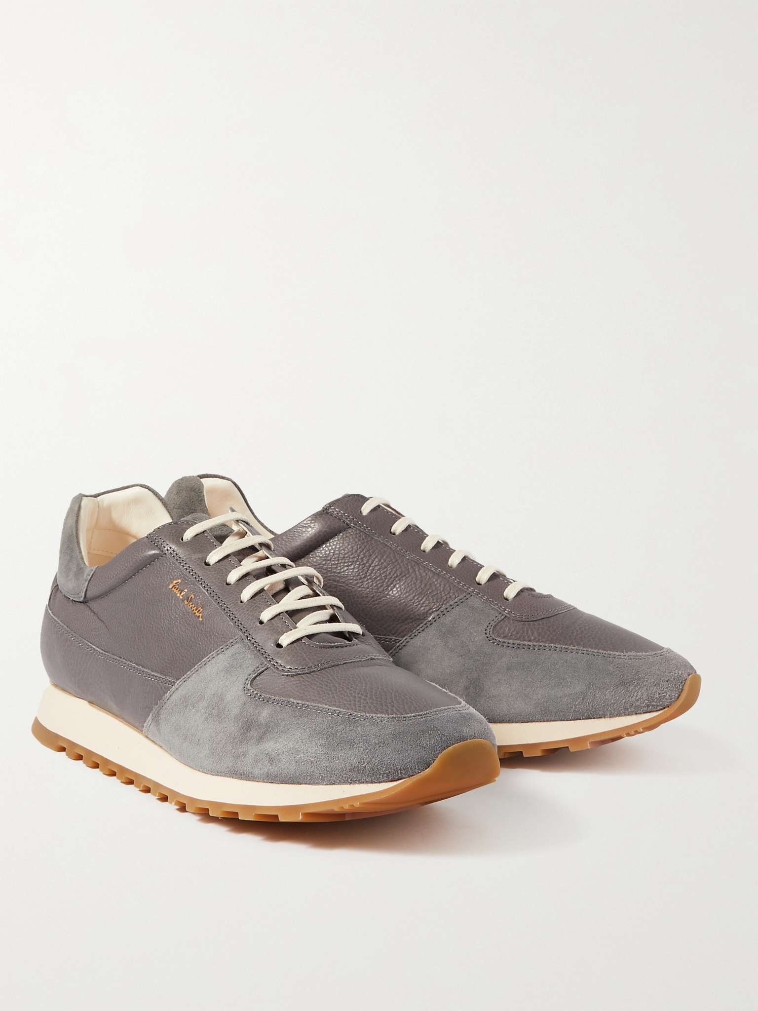 Velo Suede and Full-Grain Leather Sneakers - 4