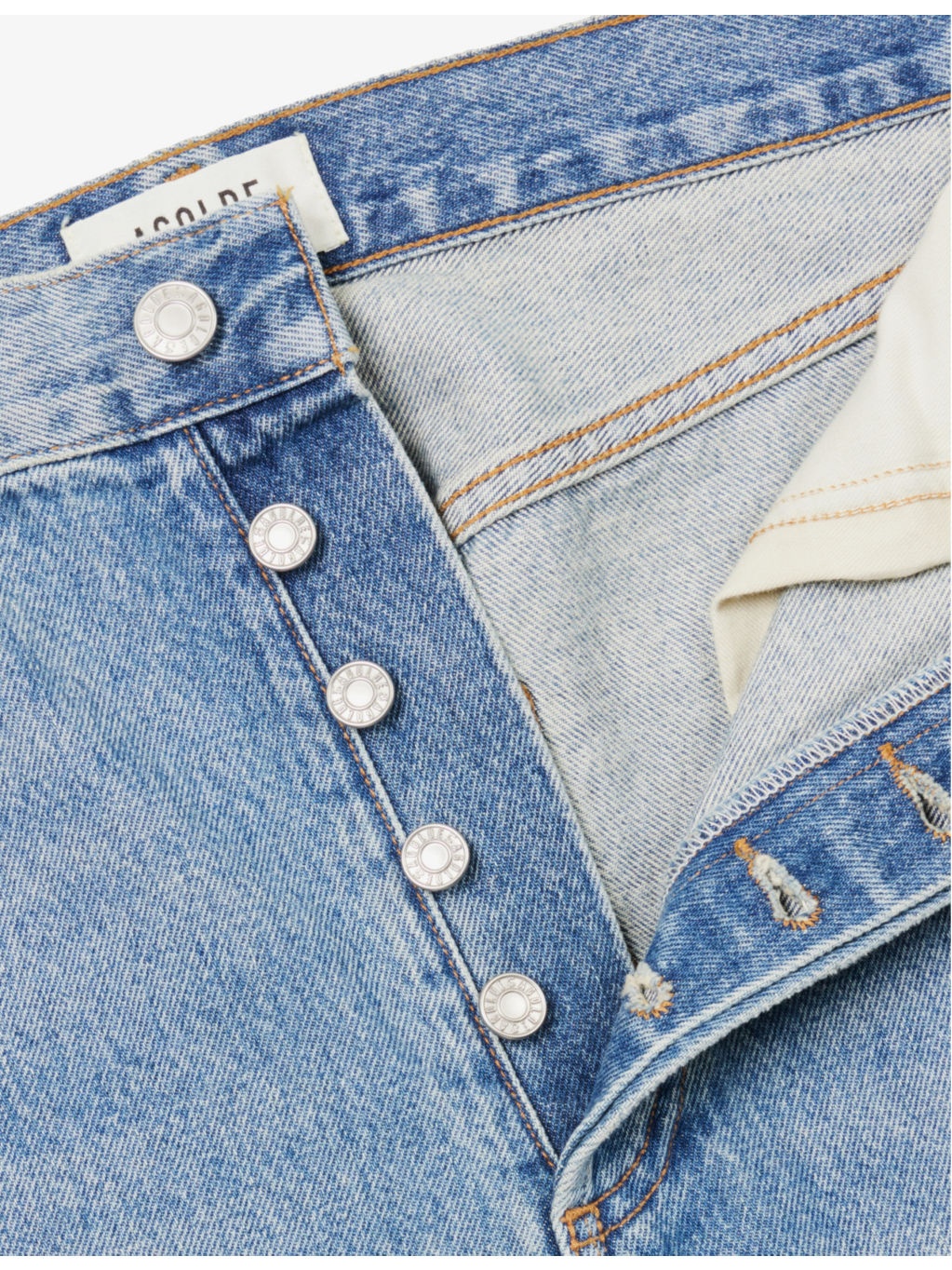 90s Pinch Waist straight-leg high-rise organic denim jeans - 6