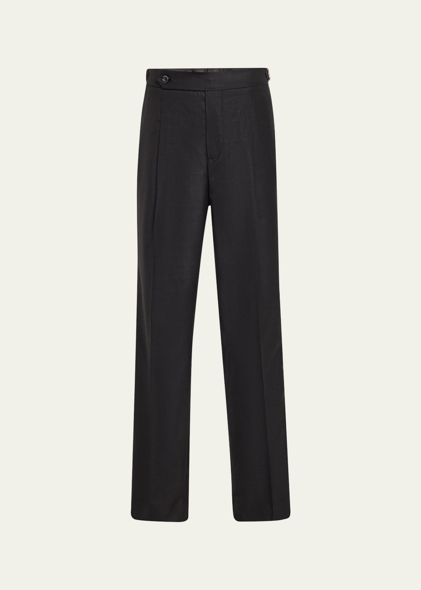 Men's Pleated Formal Pants with Side Tabs - 1