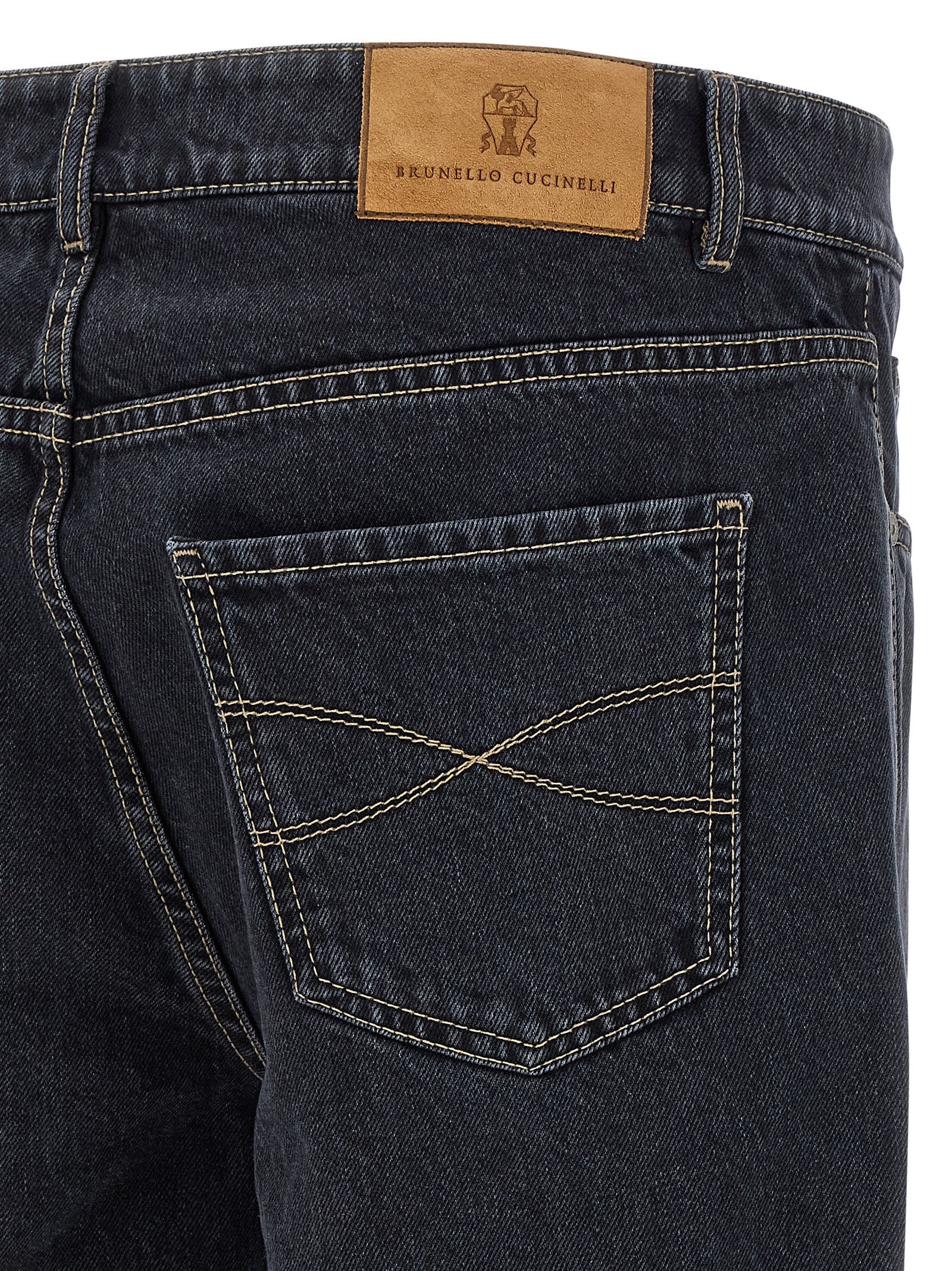 Garment-Dyed Jeans Gray - 4